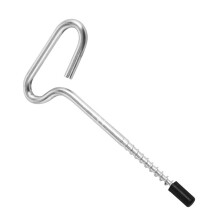 Ice Fishing Tent Anchor Screw with Ergonomic THandle Grip, Stainless Steel Secure Ice Shelter Stakes