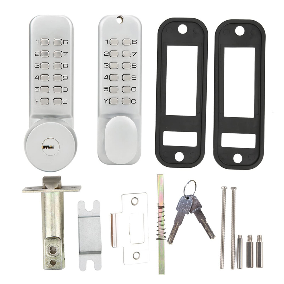 Double Sided Mechanical Door Lock Keyless Code Entry Batteryâ WeatherâResistant For Courtyard And Outdoor Gate 9092120376531