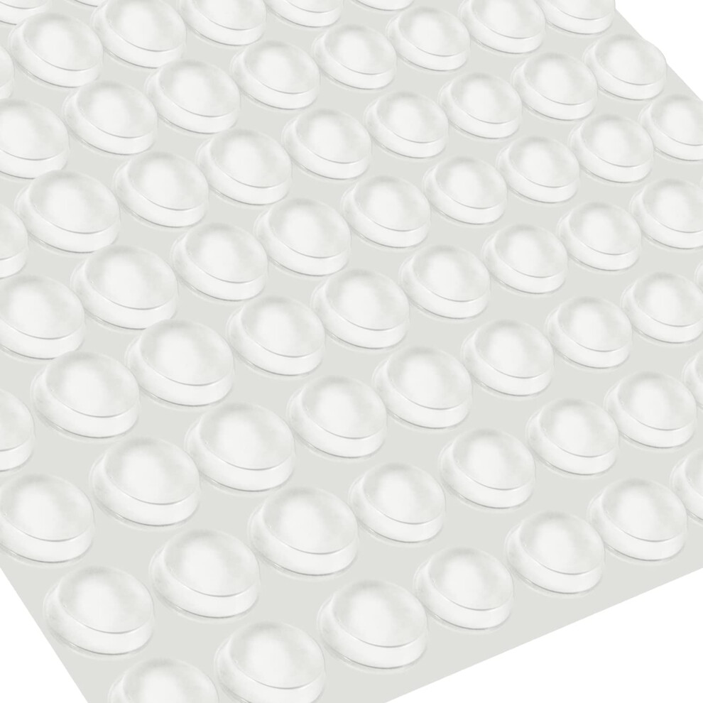 Clear Cabinet Door Bumpers 100Pcs 12.7X3.5mm, Self Adhesive Soft Close Rubber Pads For Noise Reduction And Scratch Protection 9073542896081