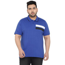 Urbano Plus Ανδρικό Πόλο Μπλε Χρώμα με Χρώματα Regular Fit Μισό Μανίκι (Pluspolocbp-020-Royblu-5Xl)