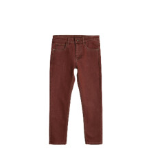 Urbano Juniors Αγόρια Καφέ Slim Fit Ξεφτισμένα Jeans Stretch (Juneps700Jeanboy-Brown-8-9)