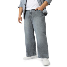Urbano Plus Ανδρικά Γκρι Loose Baggy Jeans Non-Stretchable (Plusjeanlstowlp-Mgrey-38)