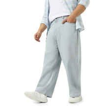Urbano Plus Ανδρικά Παντελόνια Ice Grey Loose Fit Non-Stretchable (Plusjeanlstowlp-Icegrey-42)