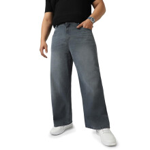 Urbano Plus Heren Grijze Losse Baggy Fit Gewassen Jeans (Plusjeanlswhskp-Mgrey-38)