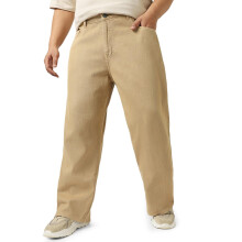 Urbano Plus Jeans Masculinos Beje Largos e Largos (Plusjeanloosep-02-Beige-36)