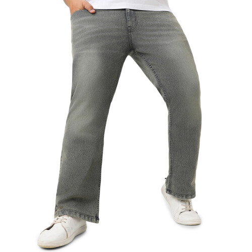 Urbano Plus Ανδρικό Σκούρο Γκρι Bootcut Jeans Stretchable (Plusbootjeanwhskp-Dgrey-36)