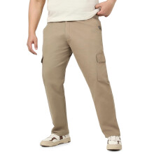 Urbano Plus Heren Khaki Regular Fit Cargo Chino Pants Met 6 Zakken Stretch (Pluschicargoregp-05-Khaki-44)