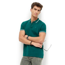 Urbano Fashion Ανδρικό Μπλε Πόλο T-Shirt Κανονική Εφαρμογή Μισού Μανικιού (Polosoltip-02-Tealgrn-Xl)
