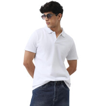 Polo T-Shirt Urbano Fashion Masculino Branco Regular Fit Manga Curta Algodão (Polosol-01-Branco-Xl)