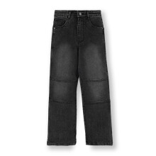 Jeans Urbano Juniors Bambino Neri Baggy Fit Taglio e Cucito Elasticizzati (Junjeanlscnstwlboy-Black-8-9)