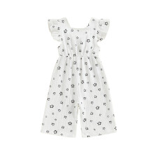(2-3 Years, White) Combinaison d'été florale à volants pour petite fille, idéale pour nouveau-né et tout-petit. Vêtements mignons.