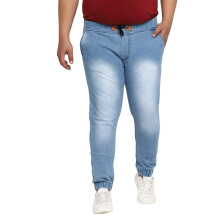 Urbano Plus Heren Lichtblauwe Regular Fit Jogger Jeans Stretch (Plushpsjoggerp-Lblue-40)