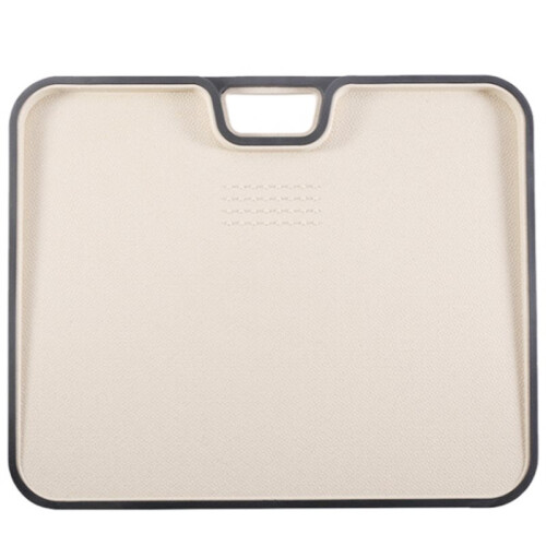 Cutting Board for Vegetable and Meat with Garlic Grinding Feature White 1