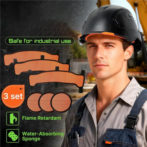 3set Hard Hat Sweatband Set 3 Washable Sweat Bands with Helmet Padding for Welding/Construction 2