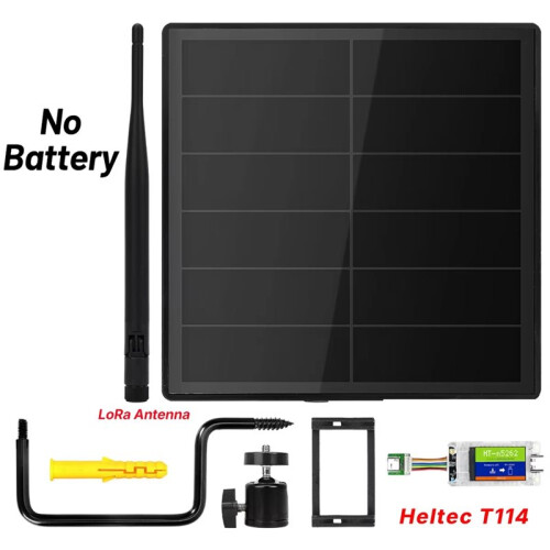 Solar-Powered Kit for Dev-Board Waterproof Enclosure for Meshtastic/MeshCore with Mesh Node T114 and GPS Module 915Mhz 1