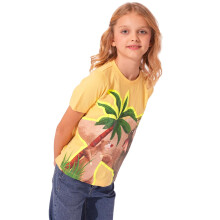 Vero Moda Meisjes X Jungle Boek Gele Gedrukte Katoenen T-Shirt