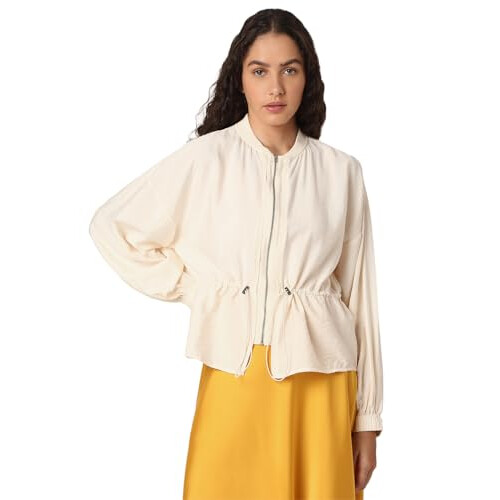 Vero Moda Dames Off White Relaxed Fit Jacket