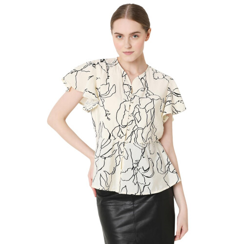 Vero Moda Dames Peplum Off White Top