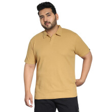 Urbano Plus Ανδρικό Μπεζ Πόλο T-Shirt με Ύφασμα (Pluspolotxtwafhfp-01-Beige-2Xl)