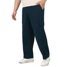 Urbano Plus Heren Navy Loose Baggy Cargo Chino Pants Met 6 Pockets (Pluschicargolosp-04-Navy-42)