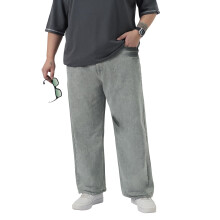 Urbano Plus Ανδρικά Τζιν Ice Grey Loose Fit Non-Stretchable (Plusjeanlsacdp-Icegrey-40)