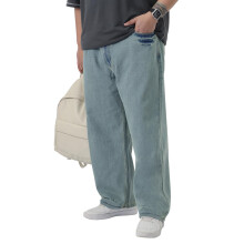 Urbano Plus Herr Ice Blue Baggy Fit Tvättade Jeans Non-Stretchable (Plusjeanlsacdp-Iceblue-44)