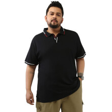 Urbano Plus Mænds Sort Solid Regular Fit Kortærmet Polo T-Shirt (Pluspolosolcntipp-03-Black-3Xl)