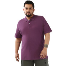 Urbano Plus Herre Acai Berry Solid Regular Fit Kortærmet Polo T-Shirt (Pluspolosolp-01-Acberry-5Xl)