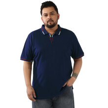 Urbano Plus Mænds Navy Solid Regular Fit Halværmet Cotton Polo T-Shirt (Pluspolosolcntipp-03-Navy-3Xl)