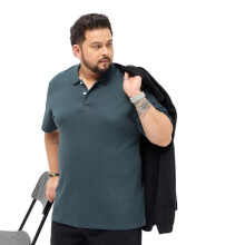 Urbano Plus Mænds Mørkegrå Solid Regular Fit Halv Ærme Cotton Polo T-Shirt (Pluspolosolp-01-Dgrey-5Xl)