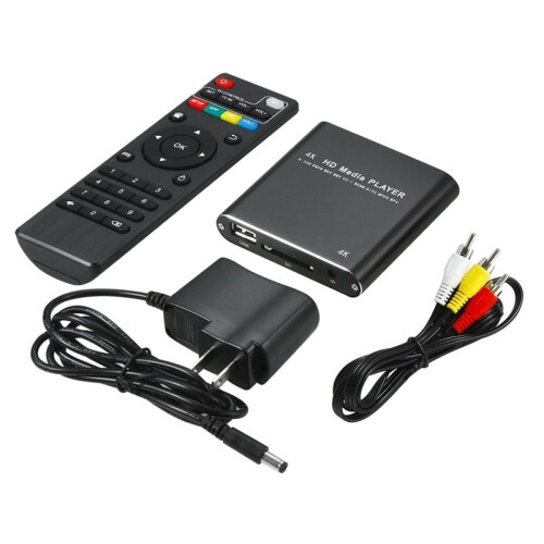 HD Video Player 4K High Resolution  Streaming Media Player for HD Multimedia Interface AV USB Storage Cards US