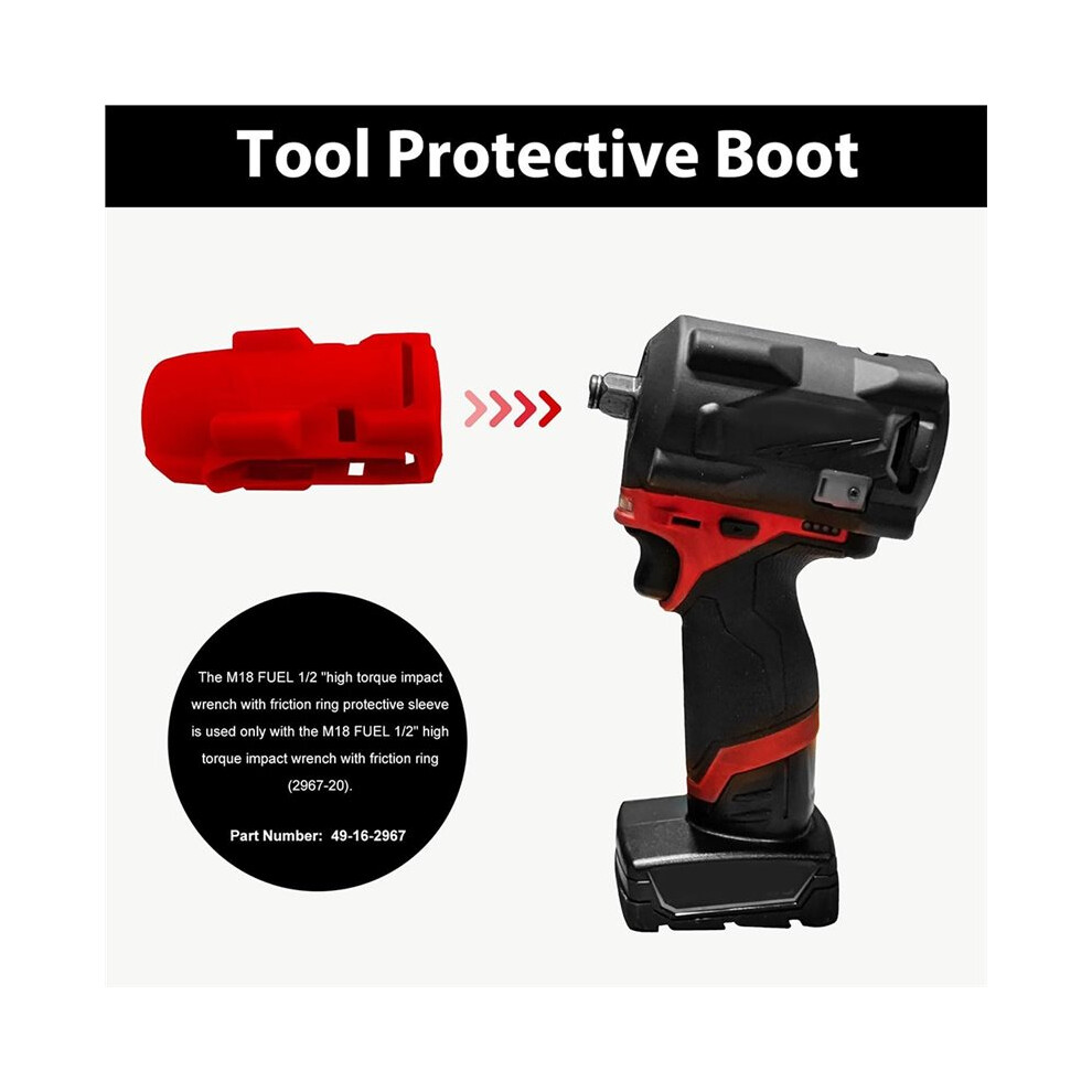M18 Protective Boot 49-16-2967 High Torque Impact Wrench Boot For M18 Fuel 1/2 High Torque Impact 2967-20 6033538475594