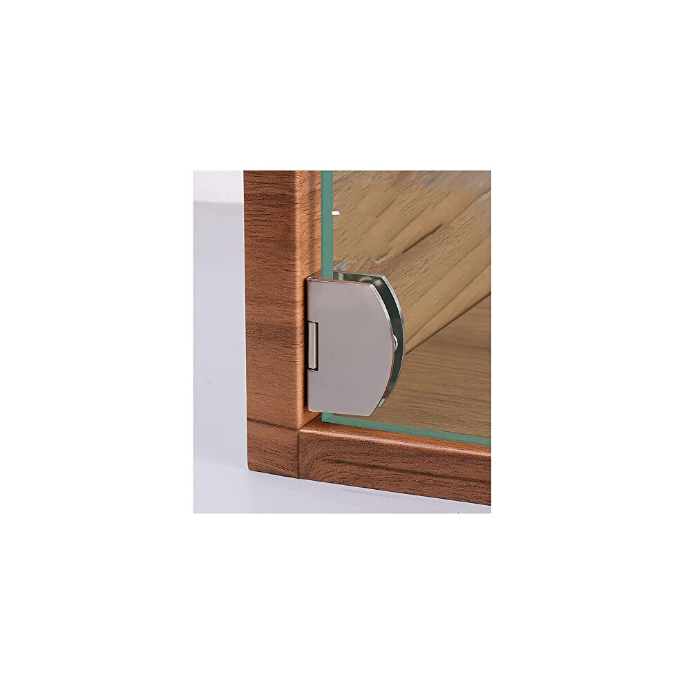 2Pcs Black Glass Door Hinge 90 Degree Frameless Cabinet Hinge Durable Zinc Alloy For Display Cabinet 9073542896463