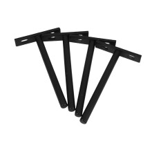 4pcs Heavy Duty Floating Shelf Brackets 5Inch Black Concealed Wall Mounted Iron Supports for DIY Home Shelving
