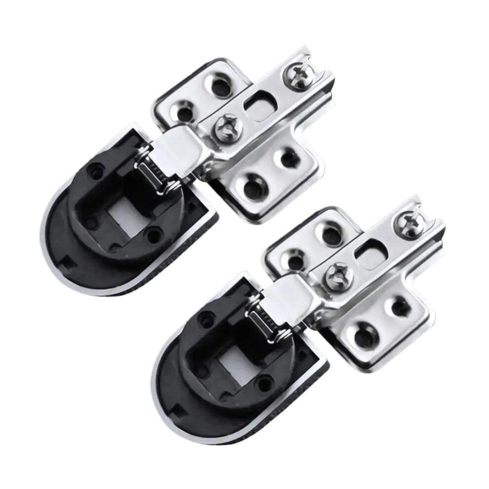 2 Pack 26Mm Glass Cabinet Door Hinge Clip, Durable Rustresistant Silver Finish, Easy Installation 9330225221715