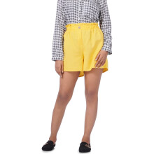 Vero Moda Pantaloni Corti Boyfriend Donna (10280260-Giallo Yolk_XS)