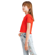 Vero Moda Meisjes Effen Rode Ronde Hals T-shirt