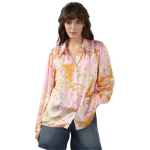 Camisa Rosa Vero Moda Feminina de Corte Regular