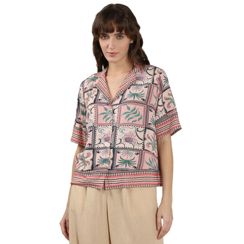 Vero Moda Dames Viscose Regular Fit Roze Overhemd