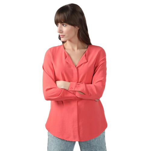 Vero Moda Dames Regular Fit Roze Shirt