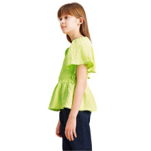 Vero Moda Meisje Effen Groene Aansluitende Top