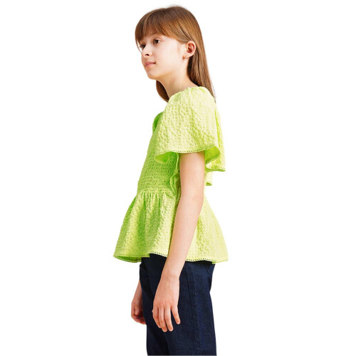 Vero Moda Meisje Effen Groene Aansluitende Top