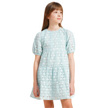 Vero Moda Vestido Azul Texturizado em A Linha