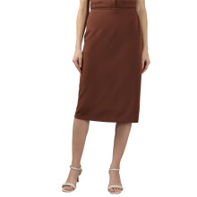Vero Moda Dames Bodycon Hoge Taille Bruine Rok