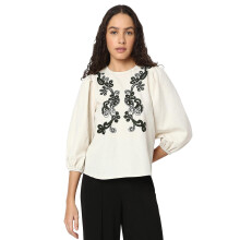 Vero Moda Dames Regular Fit Beige Top