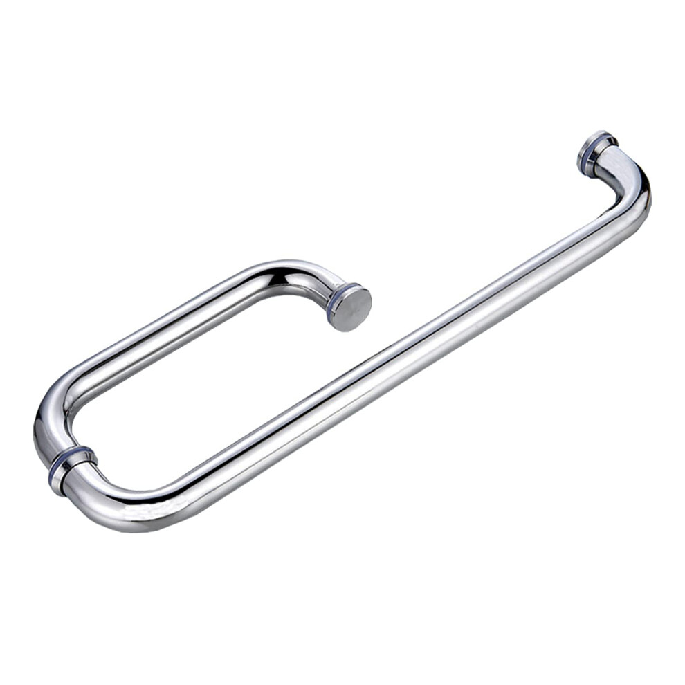 304 Stainless Steel Glass Shower Door Pull Handle, RustâResistant Polished Finish, Easy SingleâDoor Install (300Mm+400Mm) 9073542896777