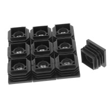 10pcs Black Square Chair Leg Caps Plastic Furniture Leg Caps AntiScratch Protection for Indoor Outdoor Use