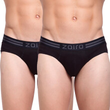Zoiro Cuecas Clássicas de Algodão Macio para Homens (Pacote de 2 - Preto)