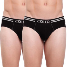Zoiro Cuecas Clássicas de Algodão Macio para Homem (Pack de 2-Preto)