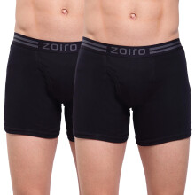 Zoiro Herre Solid Blød Bomuld Klassisk Trunk Sort